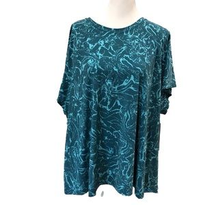 Athleta Ultimate Train Printed Tee. NWT. Size 3X